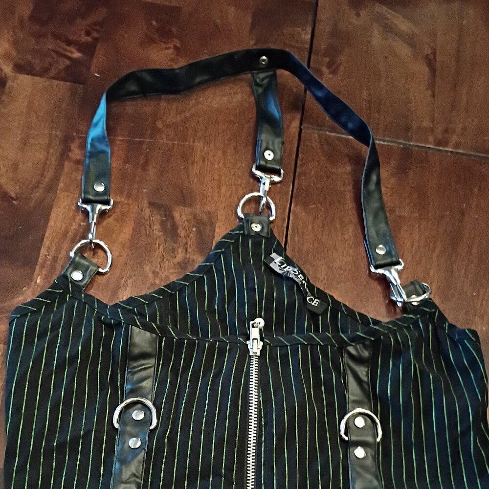 Vintage Lip Service Pinstripe Under-bust Corset Top - Picture 3 of 5